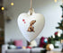 Cocker (Working) Chocolate Ceramic Heart Bauble